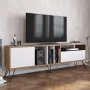 HANAH HOME TV polica Mistico (180) Walnut White (875ZNA3057) - slika 2