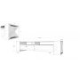 HANAH HOME TV polica Sosruko Walnut White (875ZNA3032) - slika 3
