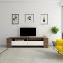 HANAH HOME TV polica Sosruko Walnut White (875ZNA3032) - slika 2