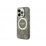 Guess Futrola za iPhone 14 Pro iml glitter peony gold black MagSafe - slika 2