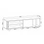 HANAH HOME TV polica Rosmar Oak White (935CMN1401) - slika 5