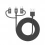 CELLY USB 3 u 1 kabl (USB3IN1BK) - slika 2