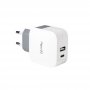 CELLY Kućni punjač sa USB i USB C ulazom u BELOJ boji - slika 1