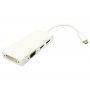 E-GREEN Adapter USB 3.1 tip C (M) - Display Port + HDMI + VGA + DVI (F) beli - slika 1