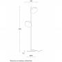 ARIA 31 Podna lampa 20W 3000K Crna - slika 2