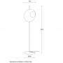 ARIA 34 Podna lampa 12W 3000K Crna - slika 2