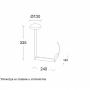 ARIA 35 Stona lampa 12W 3000K Crvena - slika 2