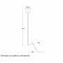 ARIA 36 Podna lampa 12W 3000K Crvena - slika 2