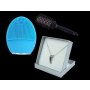 AVATAR Set masažer za lice plavi+ vives ogrlica cirkon + četka za kosu (22826) - slika 1