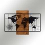 WALLXPERT Zidna dekoracija Mapa Wıth Compass - slika 5