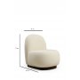 Atelier del Sofa Fotelja Tina Bouclet White - slika 5