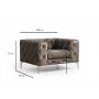 Atelier del Sofa Fotelja Como Anthracite - slika 3