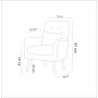Atelier del Sofa Fotelja Zeni Berjer Cream - slika 2