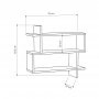 HANAH HOME Zidna polica Paralel Oak - slika 3