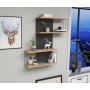 HANAH HOME Zidna polica Destan Anthracite Pine - slika 2