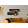 HANAH HOME Zidna polica Karen Walnut Anhtacite - slika 2
