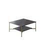 HANAH HOME Sto za dnevnu sobu Gold Line Anthracite Black - slika 1