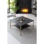 HANAH HOME Sto za dnevnu sobu Gold Line Anthracite Black - slika 2