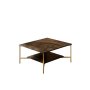 HANAH HOME Sto za dnevnu sobu Gold Line Walnut Black - slika 1
