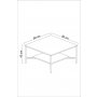HANAH HOME Sto za dnevnu sobu Gold Line Walnut Black - slika 4