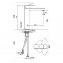 Rosan Visoka baterija za lavabo QUADRO WHITE (070200155) - slika 2