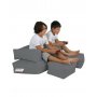 Atelier del Sofa Lazy bag Kids Double Seat Pouf Fume - slika 4
