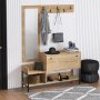 HANAH HOME Cipeplarnik sa čivilukom i ogledalom Nonso Sapphire Oak (793ELG3909) - slika 3