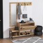 HANAH HOME Cipeplarnik sa čivilukom i ogledalom Nonso Sapphire Oak (793ELG3909) - slika 4