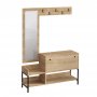 HANAH HOME Cipeplarnik sa čivilukom i ogledalom Nonso Sapphire Oak (793ELG3909) - slika 1