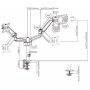 GEMBIRD MA-DA2P-01 Gembird Podesivi dupli stoni drzac za monitor, tilt,17-32 max.2x9kg (44281) - slika 3
