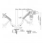 GEMBIRD MA-DA2-02 Gembird Podesivi dupli stoni drzac za monitor, tilt,17-27 max.2x8kg (alt.MA-DA2-01) (44280) - slika 2