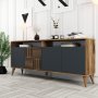 HANAH HOME Komoda Milan Walnut Anthracite 1 - slika 3