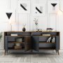 HANAH HOME Komoda Milan Walnut Anthracite 1 - slika 4