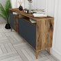 HANAH HOME Komoda Milan Walnut Anthracite 1 - slika 5