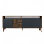 HANAH HOME Komoda Milan Walnut Anthracite 1 - slika 1