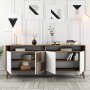 HANAH HOME Komoda Milan Walnut White 1 - slika 4