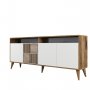 HANAH HOME Komoda Milan Walnut White 1 - slika 1