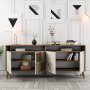 HANAH HOME Komoda Milan Walnut White Marble 1 - slika 4
