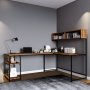 HANAH HOME Radni sto Cansın Raflı L Calısma Masası L164 - slika 2