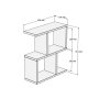 HANAH HOME Pomoćni stočić Zet Walnut - slika 4