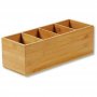 KESPER KSP70850 Kutija za escajg sa 4 pregrade od bambusa 35 x 14x 12 cm - slika 1