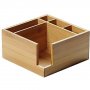 KESPER KSP70851 Kutija za escajg i salvete sa 5 pregrada od bambusa FSC 18 x 18 x 9 cm - slika 1
