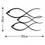 WALLXPERT Zidna dekoracija Fish Black - slika 3