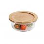 KESPER Posuda staklena sa poklopcem od bambusa 13x6 cm KSP38023 - slika 1