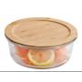 KESPER Posuda staklena sa poklopcem od bambusa 17x7 cm KSP38024 - slika 1