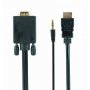 GEMBIRD A-HDMI-VGA-03-5M Gembird HDMI to VGA and audio adapter cable, single port, 5m, black FO (19629) - slika 1