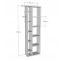 HANAH HOME Polica za knjige Tomi Sapphire Oak - slika 4