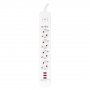 S-LINK Produžni kabl SPG403U 4 utičnice 3XUSB 1.5M beli (18936) - slika 1