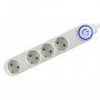 SOMOGYI ELEKTRONIC Razvodnik sa 4 mesta 1.5m 1.0mm2 + nožni prekidač NV04TK/WH - slika 1