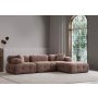 Atelier del Sofa Ugaona garnitura Doblo 3 Seater with Pouffe ( L1 O1 1R Pouffe) Cappuccino - slika 3